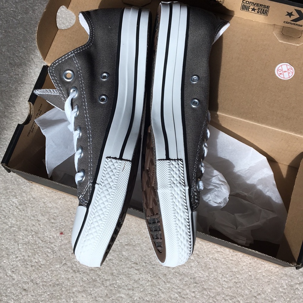 Converse All Star OX tennis shoes charcoal gray - Picture 3 of 6